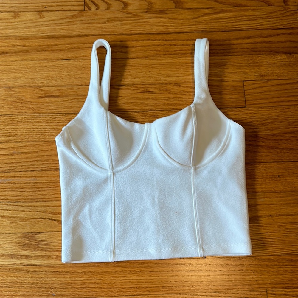Zara White Corset Top